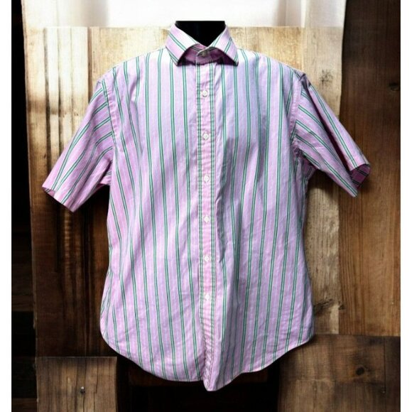 Polo Ralph Lauren Men's Pink Short Sleeve Shirt 16.5 Large - Picture 1 of 5